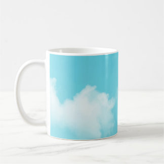 Aqua blue sky coffee mug