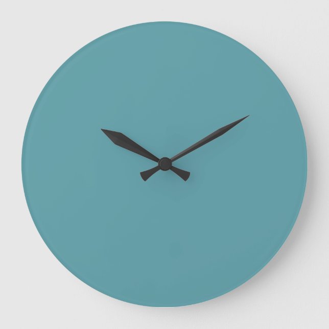 Aqua Blue Solid Colour - Turquoise Tonic 093-60-15 Large Clock (Front)