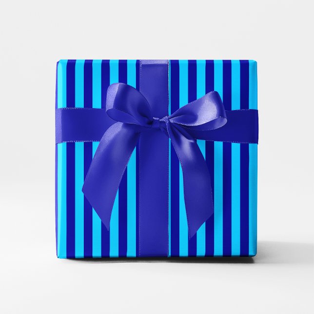Aqua Blue Stripes 2 Wrapping Paper (Aqua Blue Stripes 2 Wrapping Paper)