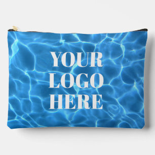 Aqua Blue Swimming Pool Image for Your Logo Accessory Pouch