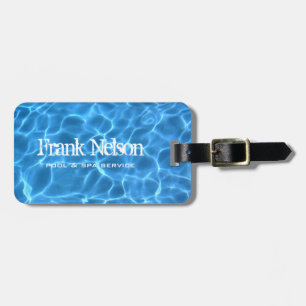 Aqua Blue Swimming Pool Luggage Tag
