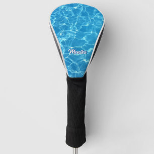 Aqua Blue Swimming Pool Personised Golf Head Cover