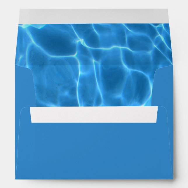 Aqua Blue Swimming Pool Photo Envelope (Back (Bottom))