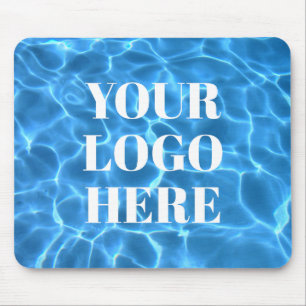 Aqua Blue Swimming Pool Photo for Your Logo Mouse Pad