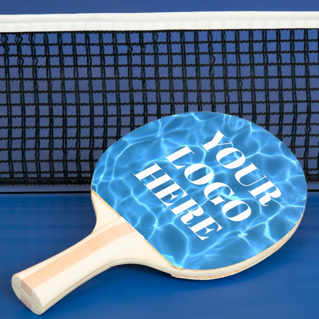 Aqua Blue Swimming Pool Photo for Your Logo Ping Pong Paddle (Insitu)