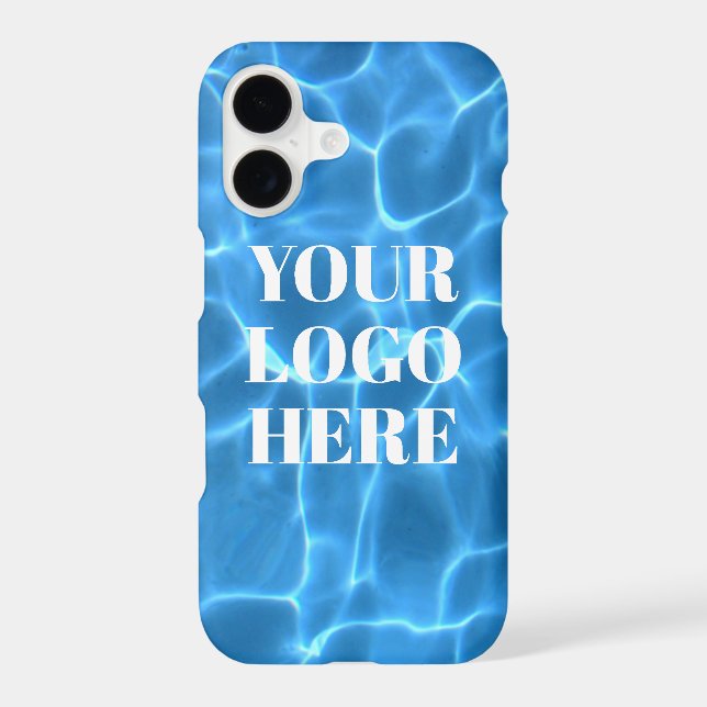 Aqua Blue Swimming Pool Photo Logo (Back)