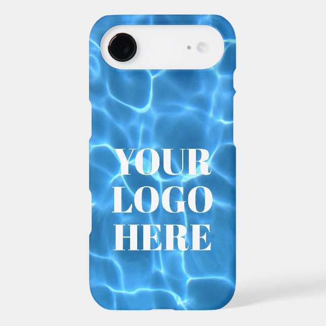 Aqua Blue Swimming Pool Photo Logo (Back)