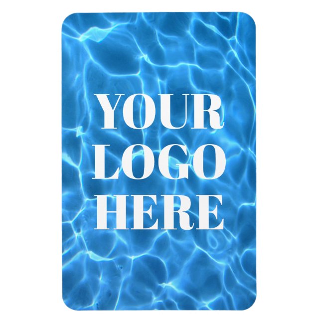 Aqua Blue Swimming Pool Vertical Photo Your Logo Magnet (Vertical)