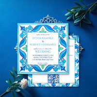 Aqua Blue Talavera tiles all in one wedding