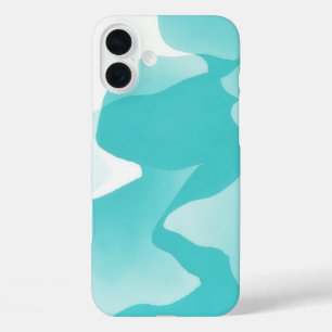 Aqua Blue Turquoise Abstract Art IPhone Case