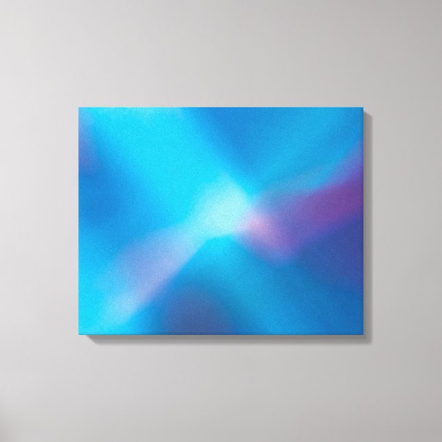 Aqua Blue Violet Glowing Light #1 Abstract Canvas Print (Front)