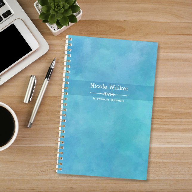 Aqua Blue Watercolor Personalised Planner (Creator Uploaded)