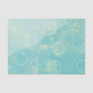 Aqua Blue Watercolor Tissue Paper