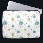 Aqua Blue Yellow Franciscan Starburst Mid Century Laptop Sleeve<br><div class="desc">This fabulous mid century modern laptop sleeve features Franciscan Starbursts in the colours of blue and yellow which will add a colourful splash to your computer!</div>