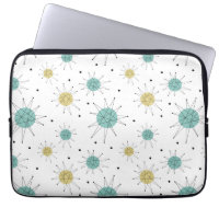 Aqua Blue Yellow Franciscan Starburst Mid Century