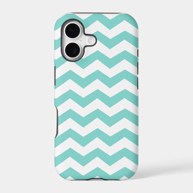 Aqua Blue Zig Zag Pattern (Back)