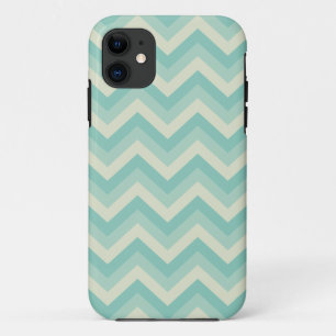 Aqua Blue Zigzag Pattern Case-Mate iPhone Case