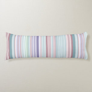 Aqua, Blush and Lavender Stripes Body Cushion
