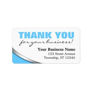 Aqua Bold "Thank you for your Business" Labels