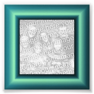 Aqua Border Photo Print