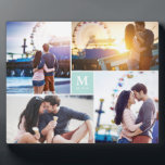 Aqua Box Timeless Monogram Wedding Photo Easel Plaque<br><div class="desc">Designed by fat*fa*tin. Easy to customise with your own text,  photo or image. For custom requests,  please contact fat*fa*tin directly. Custom charges apply.

www.zazzle.com/fat_fa_tin
www.zazzle.com/color_therapy
www.zazzle.com/fatfatin_blue_knot
www.zazzle.com/fatfatin_red_knot
www.zazzle.com/fatfatin_mini_me
www.zazzle.com/fatfatin_box
www.zazzle.com/fatfatin_design
www.zazzle.com/fatfatin_ink</div>