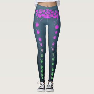 aqua bubbles leggings