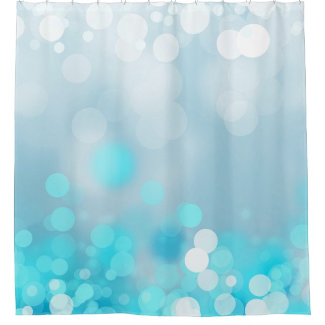 Aqua Bubbles Shower Curtain (Front)