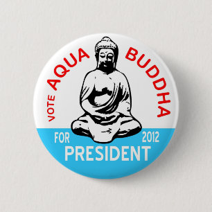 Aqua Buddha Button