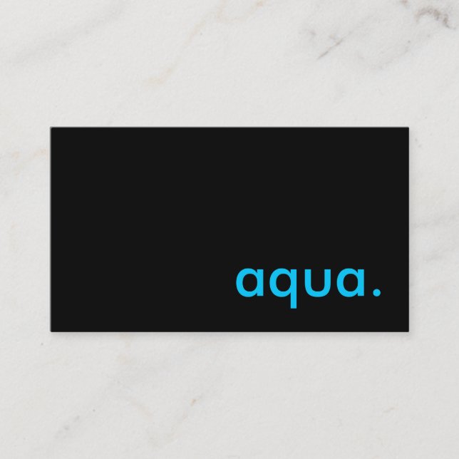 aqua. business card (Front)