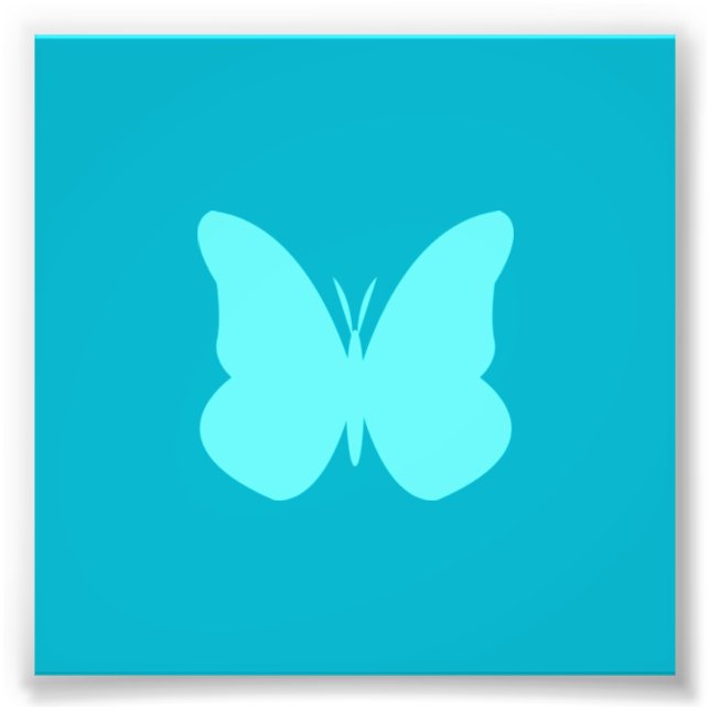 aqua butterfly photo print (Front)