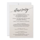 Aqua Cabo San Lucas Welcome Letter & Itinerary