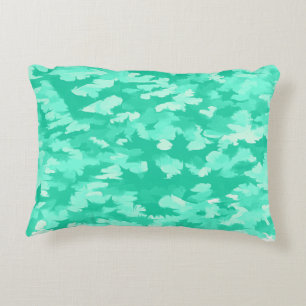 Aqua Camouflage Pattern Decorative Cushion