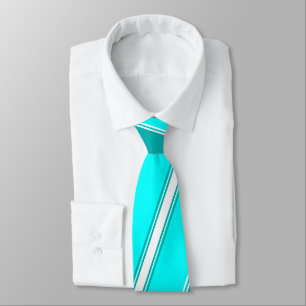 Aqua Cascade Falls Striped Tie