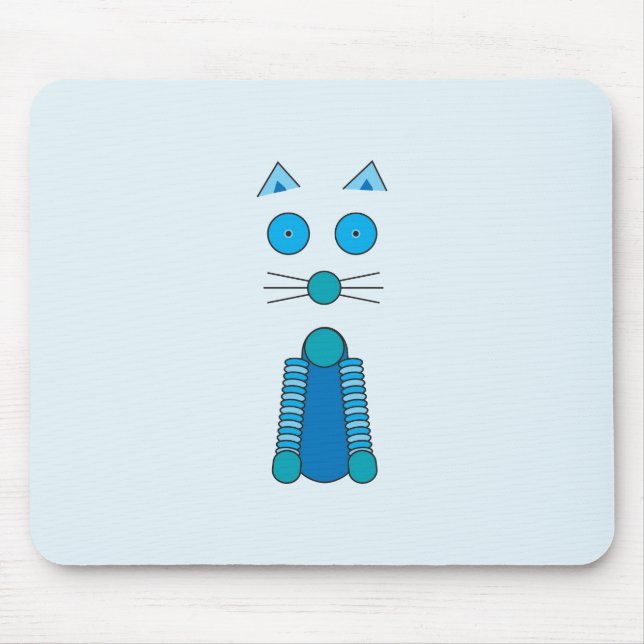Aqua CAT Mouse Pad (Front)
