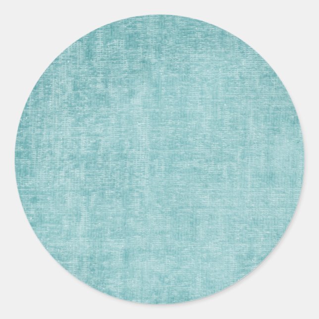 Aqua Chenille Classic Round Sticker (Front)