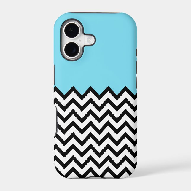 Aqua Chevron Colour Block Pattern iPhone 5 Case (Back)