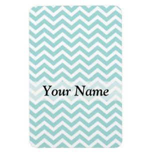 Aqua chevron pattern magnet