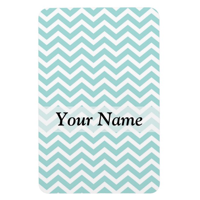Aqua chevron pattern magnet (Vertical)