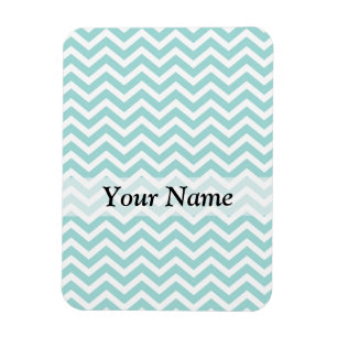 Aqua chevron pattern magnet