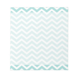 Aqua chevron pattern notepad