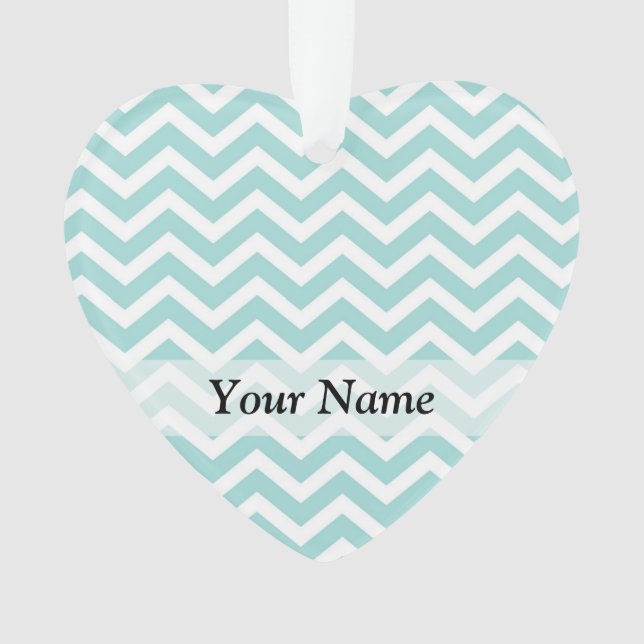 Aqua  chevron pattern ornament (Front)