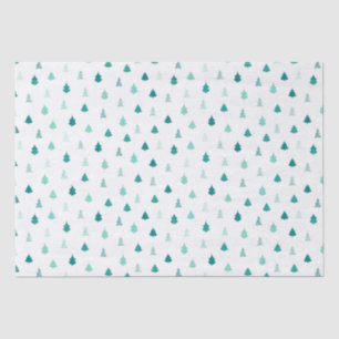 Aqua Christmas Tree Tissue Paper