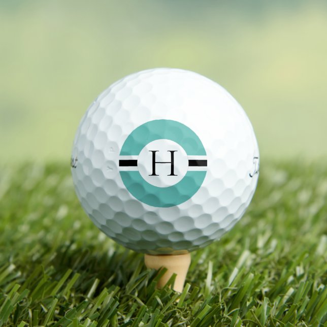 Aqua Circle Personalised Golf Ball (3) HAMbWG (Insitu Tee)