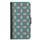 Aqua Circles Pattern Wallet Case