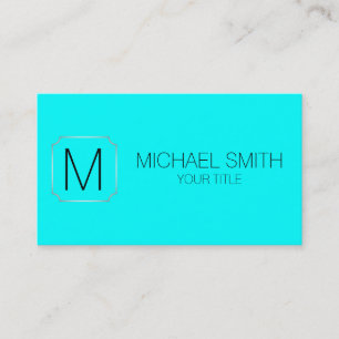 Aqua colour background business card