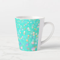 Aqua Confetti Latte Mug