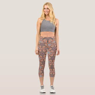 Aqua coral kaleidoscope01 capri leggings