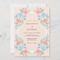Aqua Coral Wreath Wedding