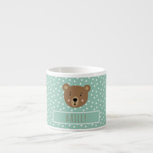 Aqua cute bear kids espresso cup