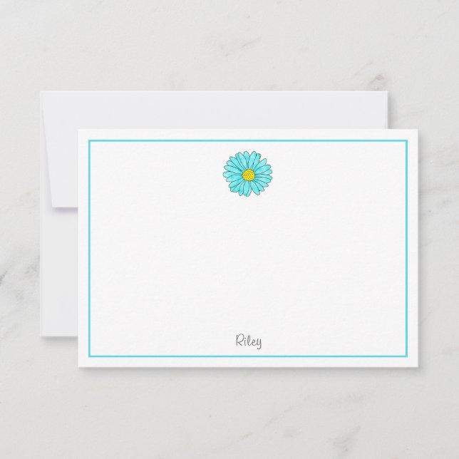 Aqua Daisy Card (Front)